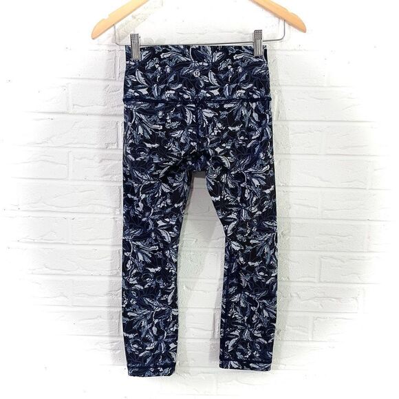 Lululemon Wunder Under Crop High Rise 21” Embellished Multi Size 4 - Picture 2 of 7